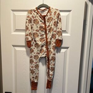 Caden Lane Thanksgiving Onesie with optional footie